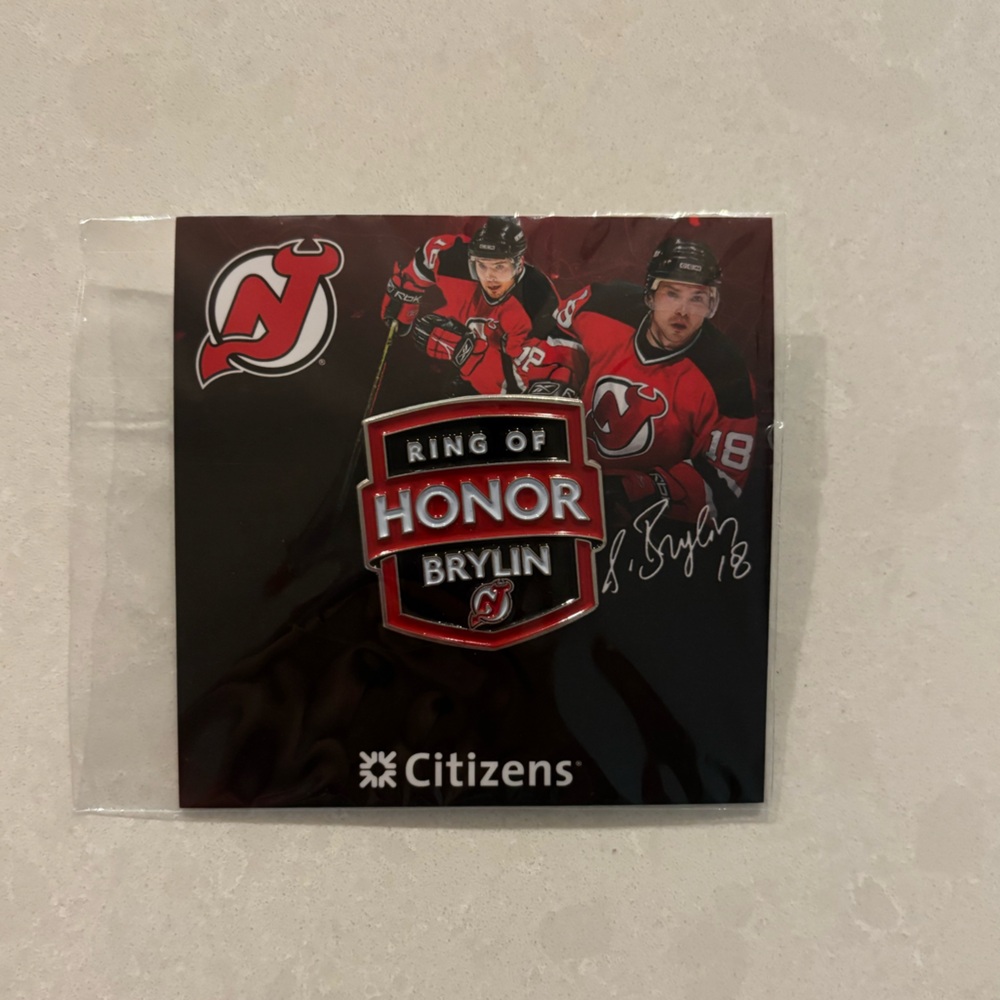 New Jersey Devils Sergei Brylin Ring of Honor Celebration Pin